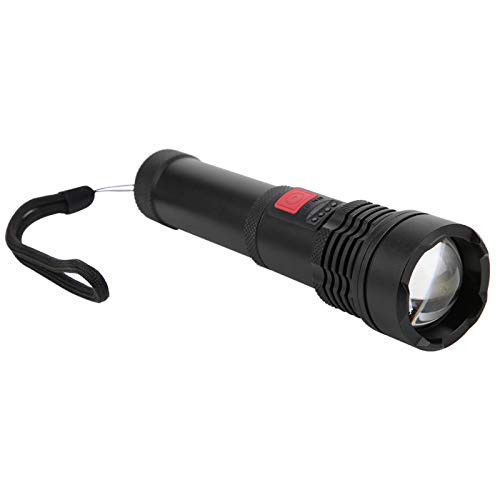 DAUERHAFT Portable Portable USB Flashlight Torch Lightweight Handheld Flashlight Lighweight High Brightness Portable Flashlight Durable for Hiking Camping Emergencies