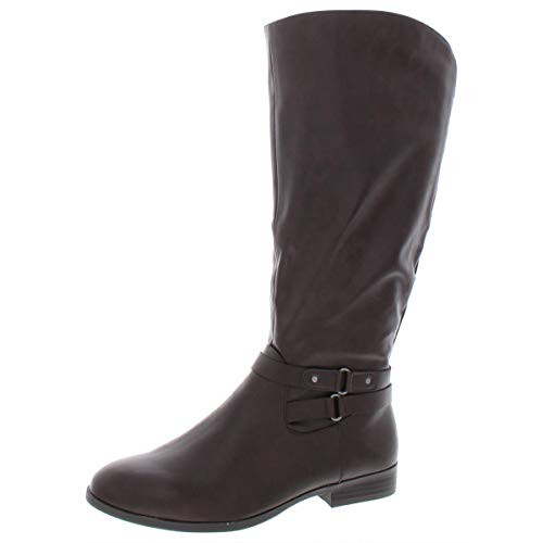 Style  and  Co. Womens Kindell Faux Leather Knee-High Boots Brown 7 Medium -BM-