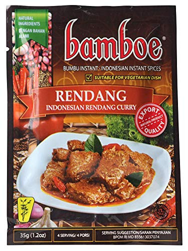 bamboe Indonesian Instant Spices Rendang -Indonesian Dry Curry Paste- -1 x 1.2 OZ-