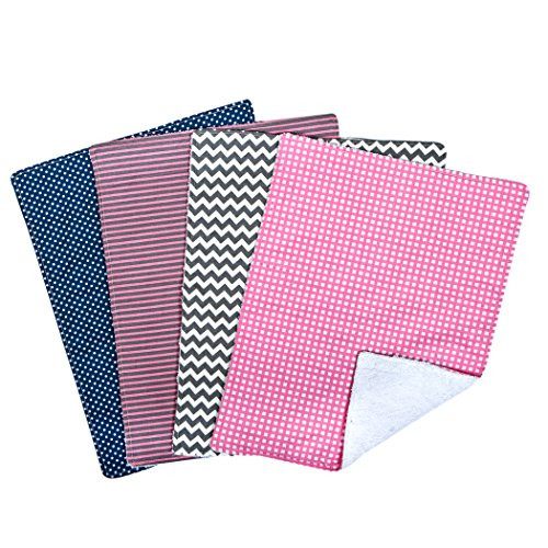 Trend Lab 4 Piece Perfectly Pretty Bouquet Burp Cloth Set