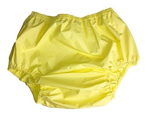 Haian Adult Incontinence Pull-on Plastic Pants -Large Yellow-