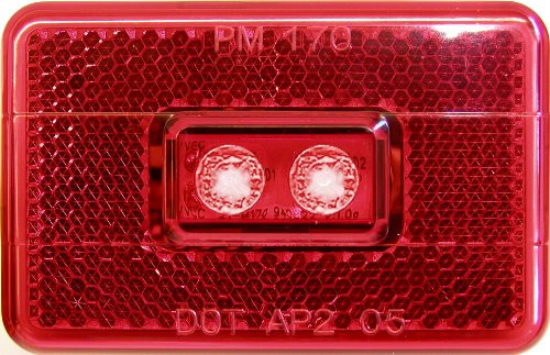 Peterson V170R Piranha Red LED Clearance/Side Marker Light with Reflex by Perterson