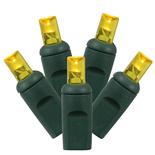 Vickerman Single Mold Wide Angle LED Christmas Set String-Lights 70Lt Yellow