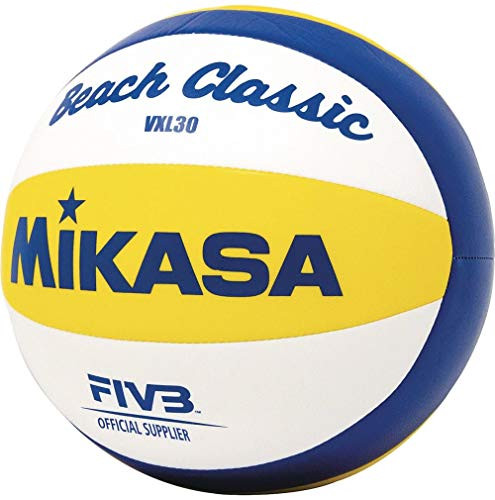 Mikasa Official Olympic Beach Classic Volleyball BLUE/YELLOW/WHITE SIZE 5 - OFFICIAL