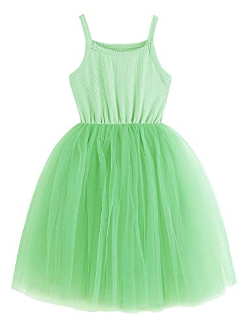 BTGIXSF Baby Girls Tutu Dress Toddler Sleeveless Dresses Infant Tulle Sundress 580 Light Green 3T
