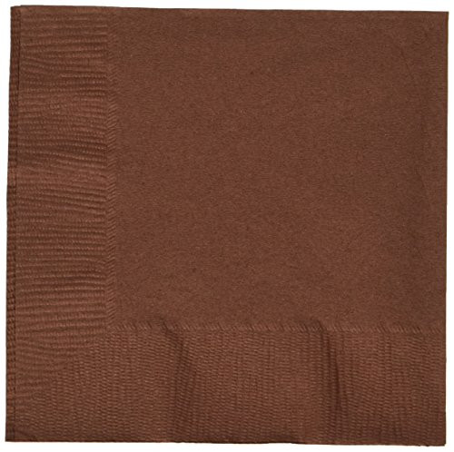 Chocolate Brown 3-Ply Beverage Napkins - Party Supply - 600 ct.