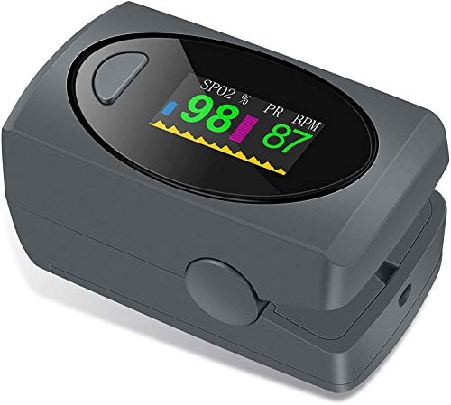 Heart Rate Sensor Spo2 Pulse Oximeter Fingertip Upgraded SpO2 Blood Oxygen Saturation Monitor ...