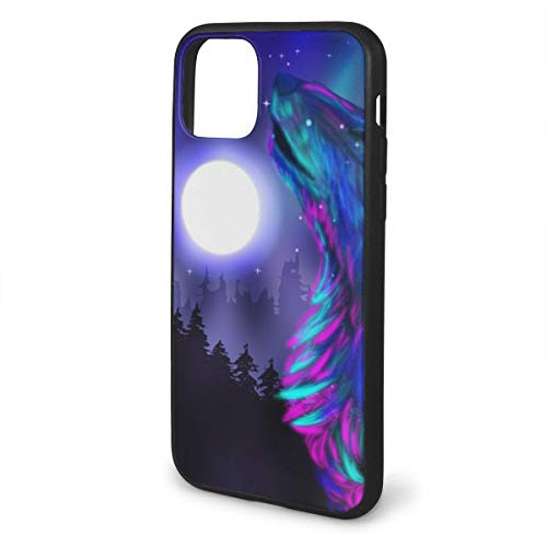 Uo1oh Wolf iPhone 11 Mobile Phone Case Soft Microfiber Cloth Pad Shock and Drop Protection-Black