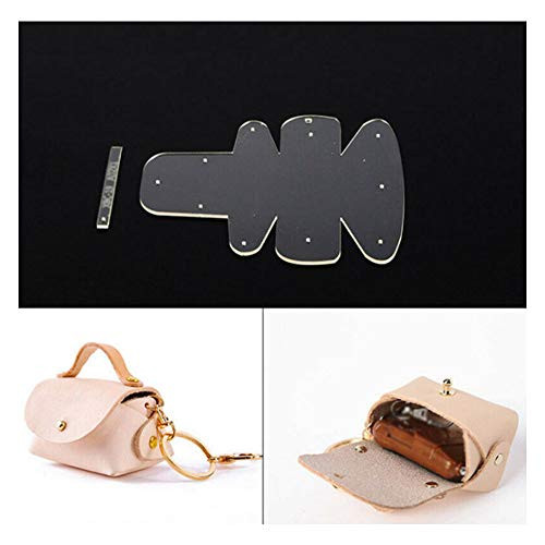 Wixine 1Set Purse Leather Craft Acrylic Wallet Pattern Stencil Template Tools DIY