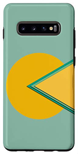Galaxy S10 Plus blue modern abstract geometric sunny circle with triangles Case