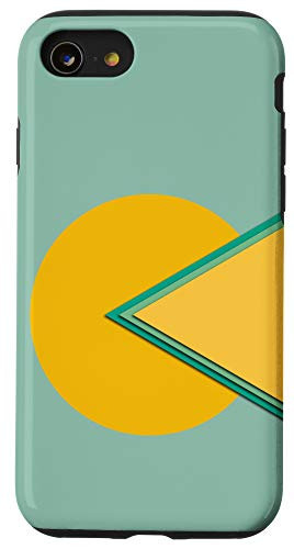 iPhone SE -2020- / 7 / 8 blue modern abstract geometric sunny circle with triangles Case