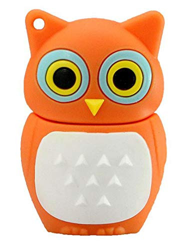 2.0 Orange Owl Bird 16GB USB External Hard Drive Flash Thumb Drive Storage Device Cute Novelty Memory Stick U Disk Cartoon Animal