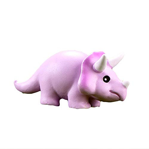 zhenleisier Miniature Garden DecorationCute Dinosaur Wild Animal Resin Figurine Craft Miniature Fairytale Garden Accessory Micro Landscape Bonsai Doll House Home Decor Purple
