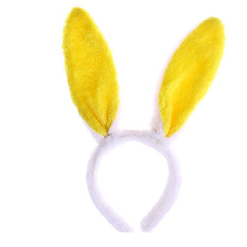 VALICLUD White Yellow Plush Rabbit Headband Easter Bunny Ears Headband Rabbit Costume Fluffy Hair Band Party Cosplay Animal Ear Headpiece Carnival Masquerade Headdress VALICLUD White Yellow Plush Rabbit Headband Easter Bunny Ears Headband Rabbit Costume Fluffy Hair Band Party Cosplay Animal Ear Headpiece Carnival Masquerade Headdress