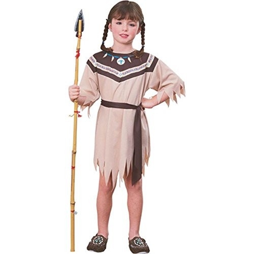 Native American Indian Princess Kids Costume - Large Tan/Brown