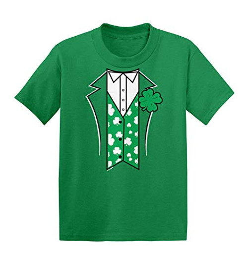 Leprechaun Suit - Four Leaf Clover Infant/Toddler Cotton Jersey T-Shirt -Kelly 3T- Leprechaun Suit - Four Leaf Clover Infant/Toddler Cotton Jersey T-Shirt -Kelly 3T-