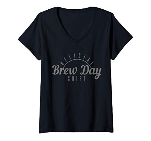 Womens Beer Brewer Homebrew Craft Beer Brewing Official Brew Day V-Neck T-Shirt