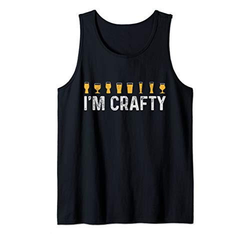 Craft Beer Im Crafty Brewer Hops Homebrew Brewmaster Gift Tank Top