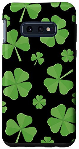 Galaxy S10e Awesome St Patricks Day Phone Case Green Shamrock Pattern Case