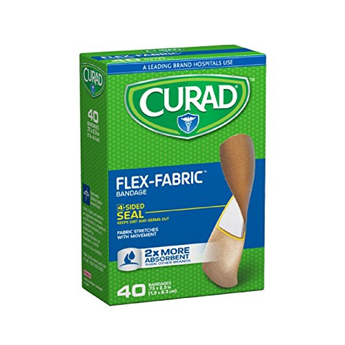 Medline CUR45245Z Curad Flex-Fabric Bandages Brown -Box of 1- Medline CUR45245Z Curad Flex-Fabric Bandages Brown -Box of 1-