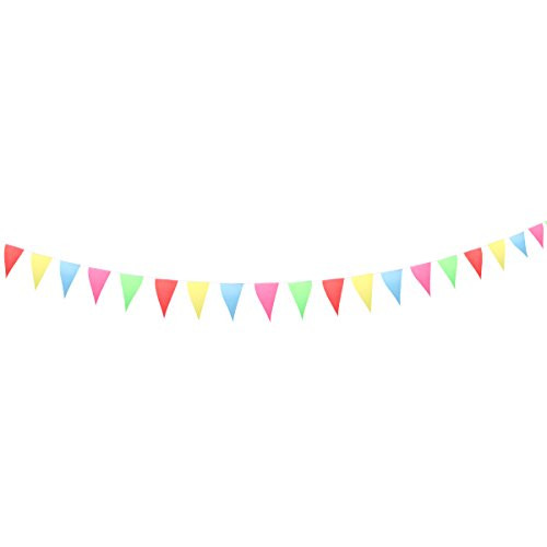 BESTOYARD Pennant Banner Flags Multicolor Banner Bunting Triangle Pennant Flags for Wedding Birthday Party Festival Decoration 10 Metres