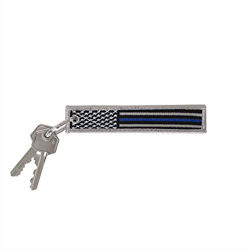 Rothco Thin Blue Line Police Flag Patch Keychain