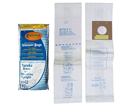Eureka Bravo and Powerline Upright Style U Bags Microfiltration with Closure ... Eureka Bravo and Powerline Upright Style U Bags Microfiltration with Closure ...