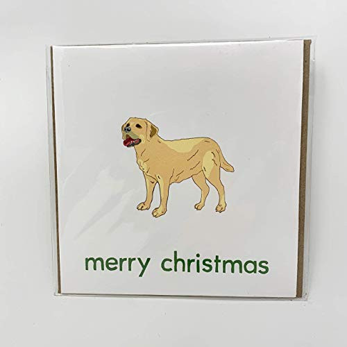 Doggo Merry Christmas Card - Labrador Retriever -Yellow-