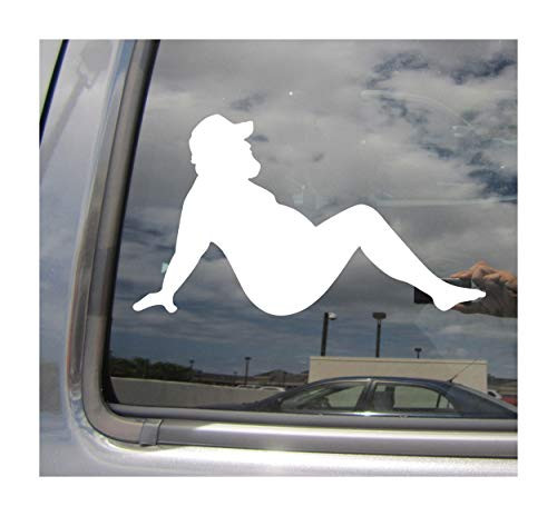 Right Now Decals Mudflap Trucker - Fat Man Funny Humor - Cars Trucks Moped Helmet Hard Hat Auto Automotive Craft Laptop Vinyl Decal Store Window Wall Sticker 02027 Right Now Decals Mudflap Trucker - Fat Man Funny Humor - Cars Trucks Moped Helmet Hard Hat Auto Automotive Craft Laptop Vinyl Decal Store Window Wall Sticker 02027