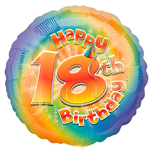 Anagram Happy 18th Birthday Circle Helium Savin Foil Balloon Anagram Happy 18th Birthday Circle Helium Savin Foil Balloon