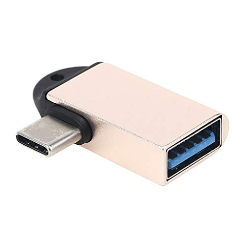 nengzhuzu USB C to USB 3.0 Aluminum OTG Adapter USB A 3.0 Female to 90 Degree Type C Male