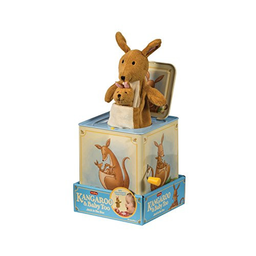 Schylling Kangaroo Jack in the Box Musical Wind up Toy, Red