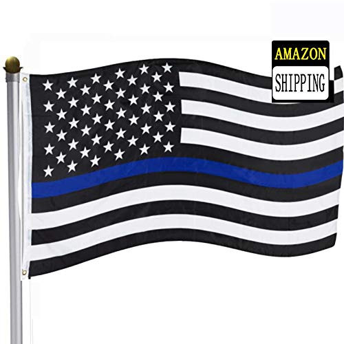 Police Thin Blue Line Flag 3x5 Outdoor- American Blue Lives Matter Flags Honoring Law Enforcement Officers Police Thin Blue Line Flag 3x5 Outdoor- American Blue Lives Matter Flags Honoring Law Enforcement Officers