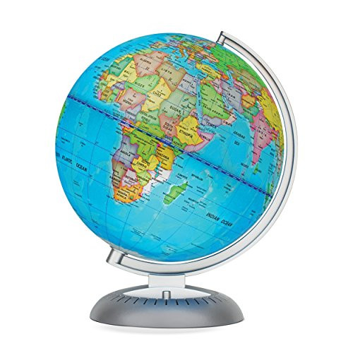 Illuminated World Globe for Kids With Stand,Built in LED for Illuminated Night View