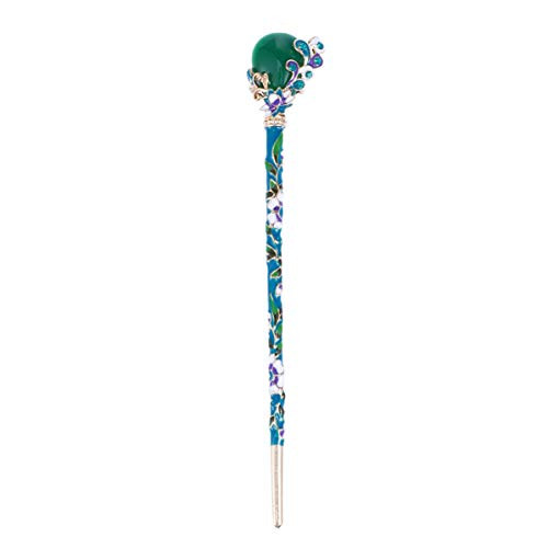 PIXNOR Chinese Hair Sticks Vintage Rhinestone Hair Chopsticks Pearl Hair Chopsticks Hairpin Chignon Pin for Women Girls -Green- PIXNOR Chinese Hair Sticks Vintage Rhinestone Hair Chopsticks Pearl Hair Chopsticks Hairpin Chignon Pin for Women Girls -Green-