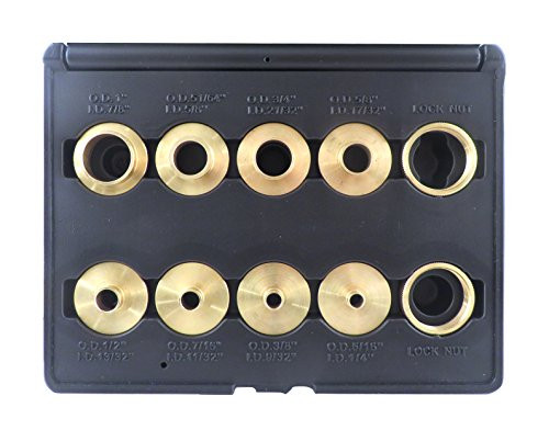 10 Piece Set Solid Brass Precision Machined Router Template Bushings Guide Bearings Set RB