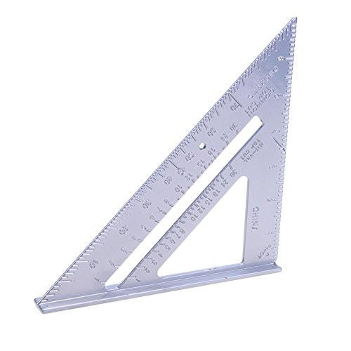 Childplaymate Aluminum Alloy Triangle Ruler Square Protractor Speed Carpenter Framing Measurement Tool