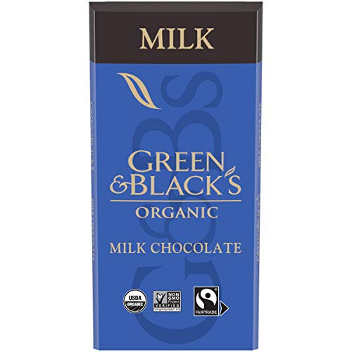 GREEN and BLACKS Organic Milk Chocolate Bar 34 percent Cacao 1 Bar -3.17 oz.- GREEN and BLACKS Organic Milk Chocolate Bar 34 percent Cacao 1 Bar -3.17 oz.-