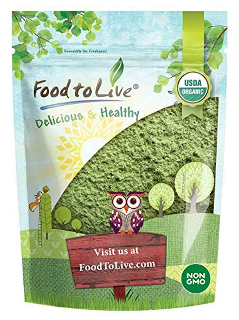Organic Wheatgrass Powder 4 Ounces  Non-GMO Whole-Leaf Raw Non-Irradiated Pure Vegan Superfood Bulk Great for Juice Rich in Fiber Chlorophyll Fatty Acids and Minerals