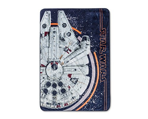 Star Wars Millennium Falcon Blue & Gray Bed Blanket (Twin)
