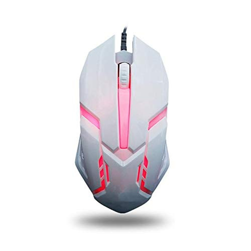 Ergonomic Wired Gaming Mouse Button LED 2000 DPI USB Computer Mouse with Backlight for PC Laptop Gamer Mice S1 Silent Mause New -White- Ergonomic Wired Gaming Mouse Button LED 2000 DPI USB Computer Mouse with Backlight for PC Laptop Gamer Mice S1 Silent Mause New -White-