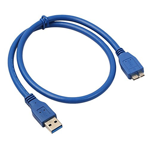 Gilroy USB 3.0 Type A Male to Micro B Male Cable SuperSpeed 0.5m 1m 1.8m Blue -0.5M-