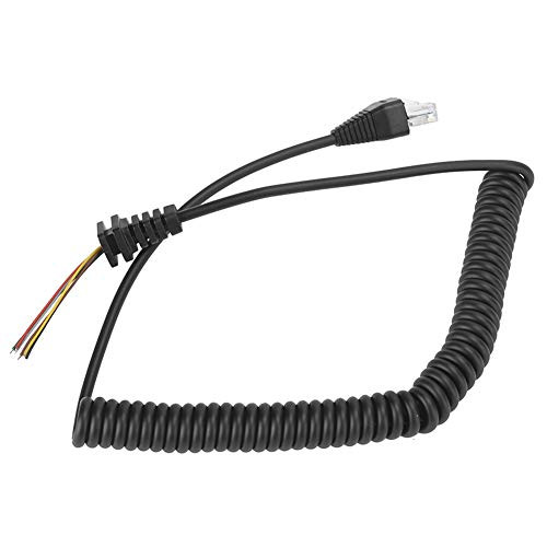 Hilitand Telephone Spring Line 67A8J Backup Microphone Cable Connection Line for Yaesu FT?450 FT?817 FT?817ND FT?900 for Vertex Radio VX-2100 VX-2108
