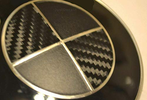 Carbon Black Pick 2nd Color Sticker Overlay Vinyl for All BMW Emblems Caps Logos Roundels -Matte Black-