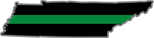 Vinyl Overlays 720 4 inch Tennessee TN State Thin Green Line Military Ranger Agent Decal Sticker Car Bumper Window
