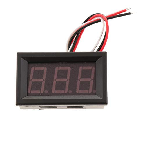 Mini DC 0-100V Voltmeter LED Panel 3-Digital Display Voltage Meter W/3-wire