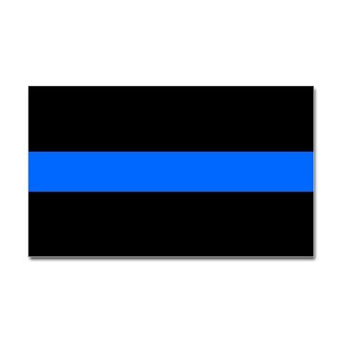 Police Thin Blue Line Reflective Decal Sticker 3 inchx2 inch Ultra Us Made 3m Vinyl