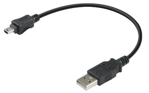 Ziotek ZT1311545 HC1 A Male To Mini 5-Pin Male 1-Feet Usb 2.0 Shortys Black