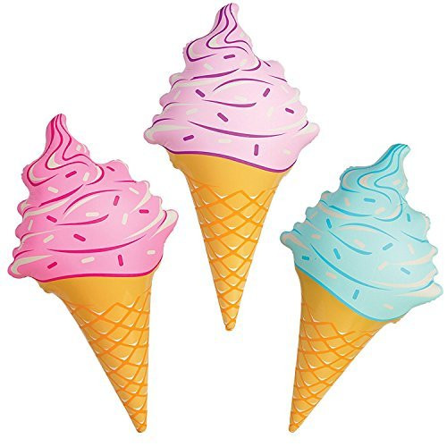36 Inch Inflatable Ice Cream Cones 12-pack