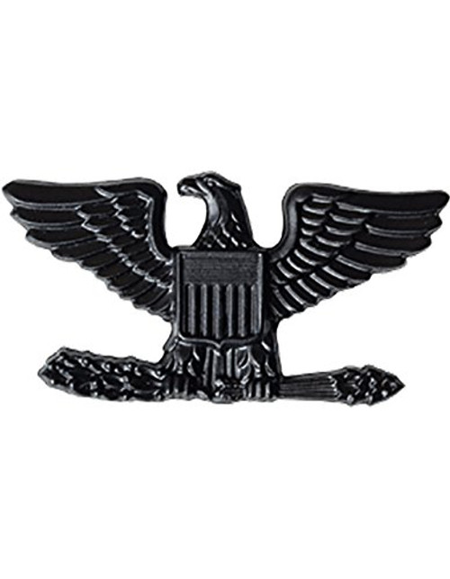 US Army Black Metal Pin-On Rank - Colonel